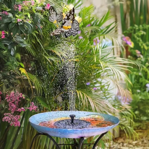 Mini solvattenfontän soldriven för pool, damm, vattenfall 16cm