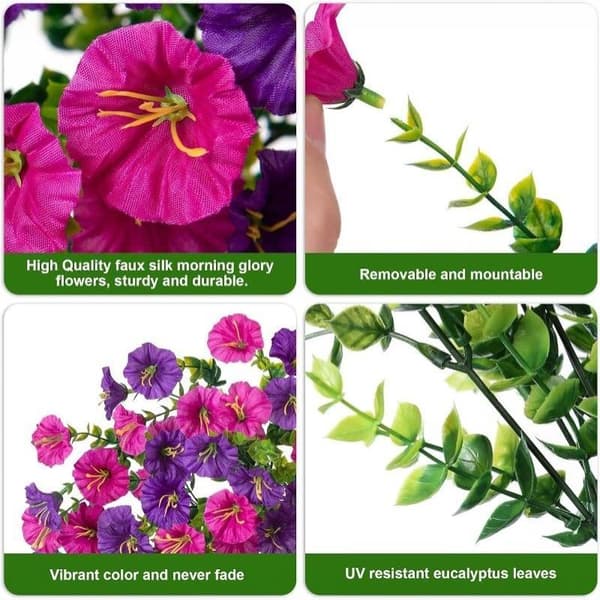 2 stk. kunstige blomsterranker, snerle, til bryllupsfest A1 2pcs
