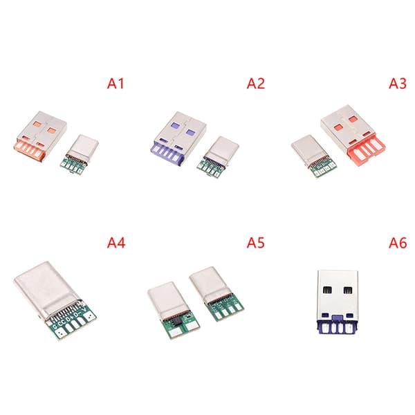 Snabbladdning Typ-C USB 5A hankontaktsvetsning med USB OTG D A2