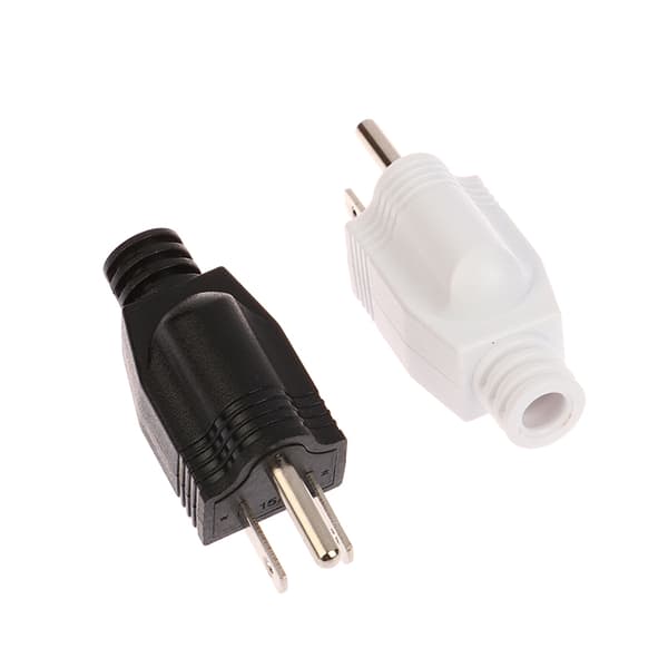 Avtakbar plugg 5-15P AC Elektrisk strøm hannpluggadapter White