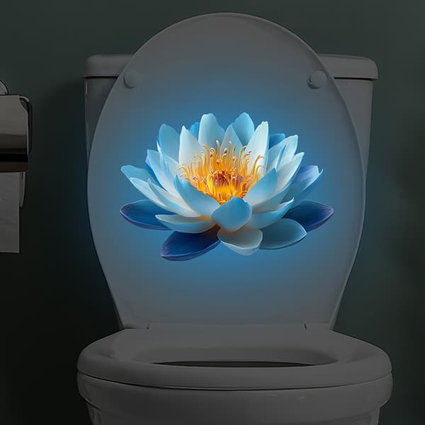Lysende Lotus Toalettklistremerke 6