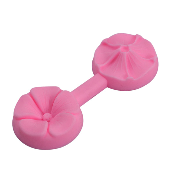 Ny silikon 3D roseblomst fondantkake sjokolade sukkerhåndverk M Color Random 9*3.5*1cm