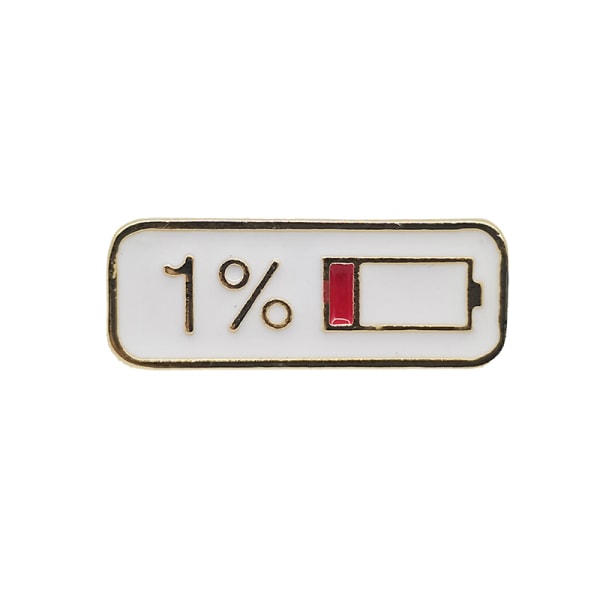 1% 99% Elektricitetsmængde Brocher Spænde Metaltøj Badge 1%