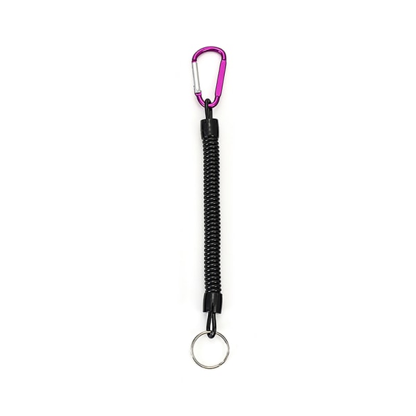 1 Stk Fiskeredskaber Anti-Lost Lanyard Teleskopisk Elastisk Retent Purple