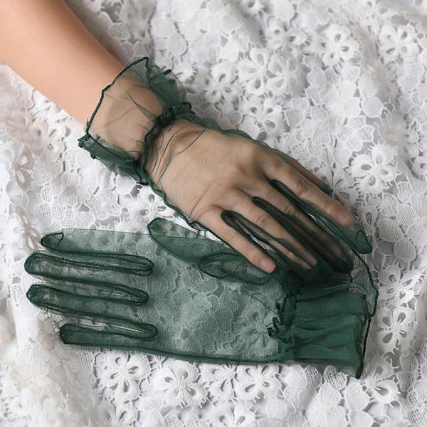 Champagne lace gloves deals