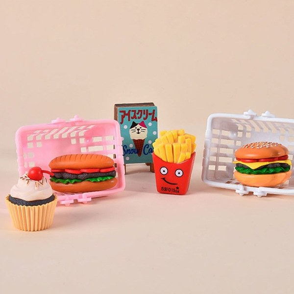 1:12 Dukkehus Miniature Hamburger Sandwiches Hot Dog Popcorn K A3