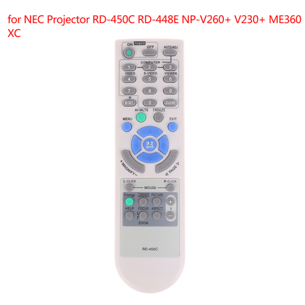 Fjernkontroll for NEC-projektor Rd-450c Rd-448e Np-v260+ v2
