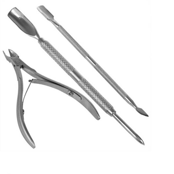 3st Nail Art Tool Sked Pusher Nipper icle Manikyr Rostfri