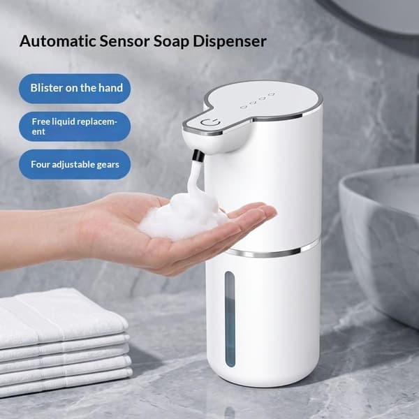 1 st intelligent beröringsfri tvåldispenser väggmonterad automatisk inf White