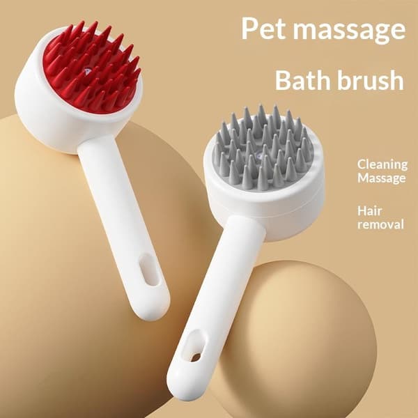 Husdjursspraykam Husdjursbadborste med schampodispenser Massage Co A2