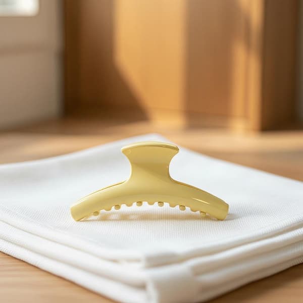 Stora hårklämmor Halkfritt grepp Slät finish Håraccessoar Yellow