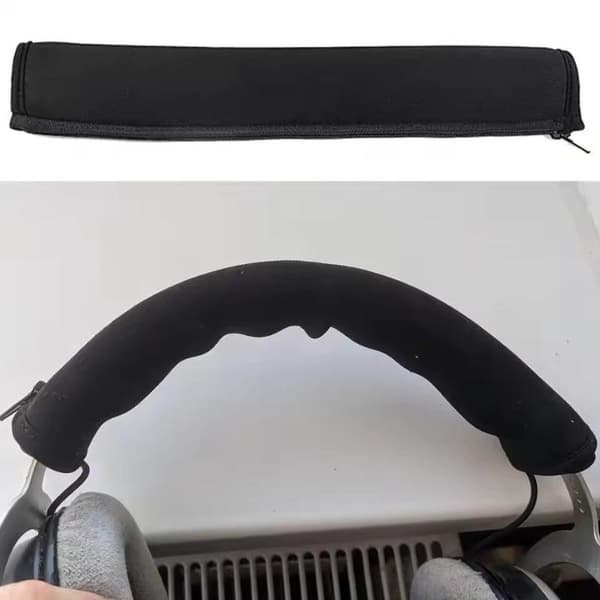 Elastiskt hörlurskåpa Universal Mjukt hörlursband Black
