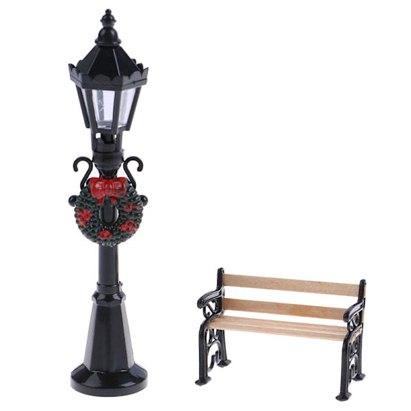 1/12 Dollhouse Miniature Christmas Park Street Lamp Doll Street