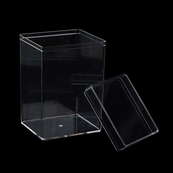 Rektangulär plastbox Biscuit godis docka Presentförpackningslåda T Transparent