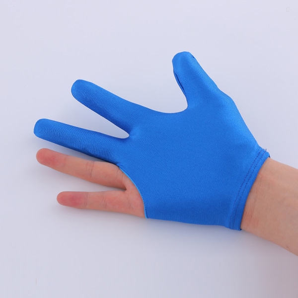 Biljardhandske Finger Pool Players Handskar Broderade Slip-pro Big Blue