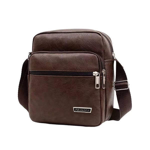 Herr Messenger Bag Mode Business Läder Väskor Herr Äkta L 8