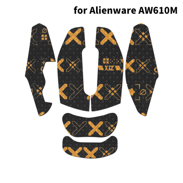 Svettebestandige musegrepstape-klistremerker for Alienware AW6 A7