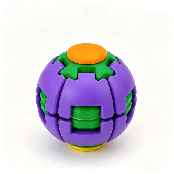 Fargerik Push Spin Fidget Gyro Ball Jevn Rotasjon For Barn A A1