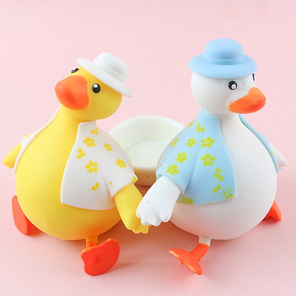 Cartoon Dress Up Duck Toy Silikon Pinch Decompression Toy A1