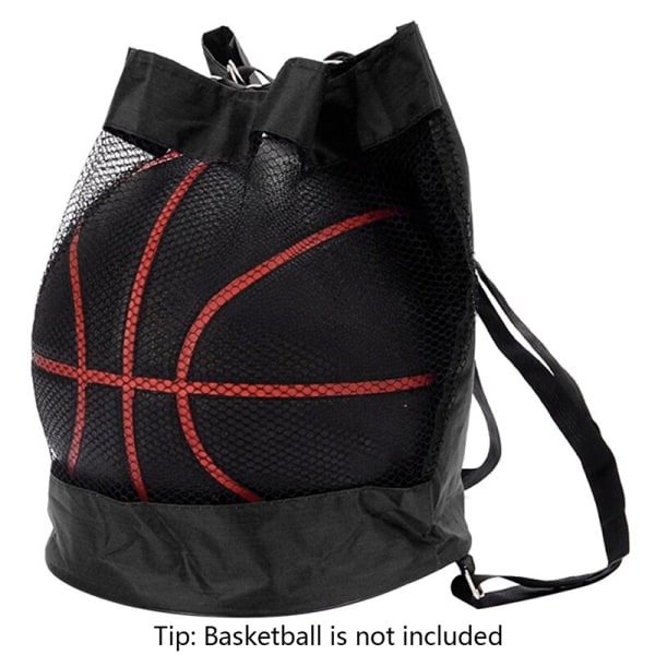 Sport Basket ryggsäck Axelväska Basket Net Bag Black