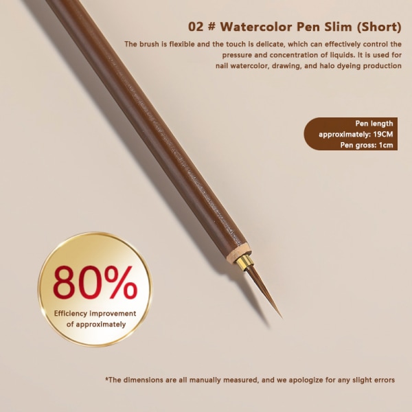 Nail Art Wolf Hair Brush Pen Gel Maling Wire Drawing Pen Line long