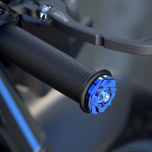 Motorsykkelhåndtaksender Plugggrep Plugg Aluminiumsstyre C Blue