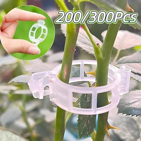 200/300 st utomhusträdgårdsklämmor i plast, återanvändbart vinstöd 300Pcs
