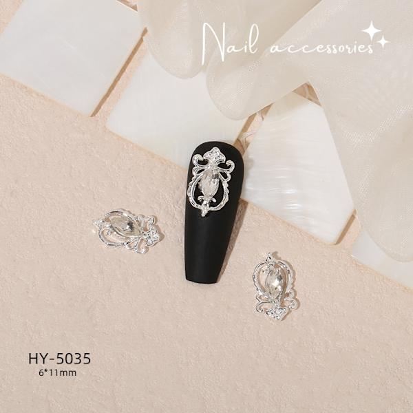 3 stk Nail Art Charm 3D Butterfly Moon Rhinestones Love Nail Dri C 3Pcs