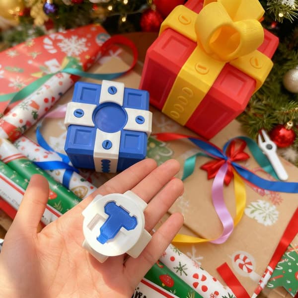 1 set 3D-printad rolig buspresent Långfinger Jul Vuxen A3