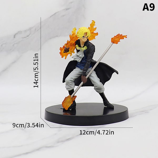 18 cm One Piece Figure Fire Fist Portgas·D· Ace Monkey·D·Luffy M 9