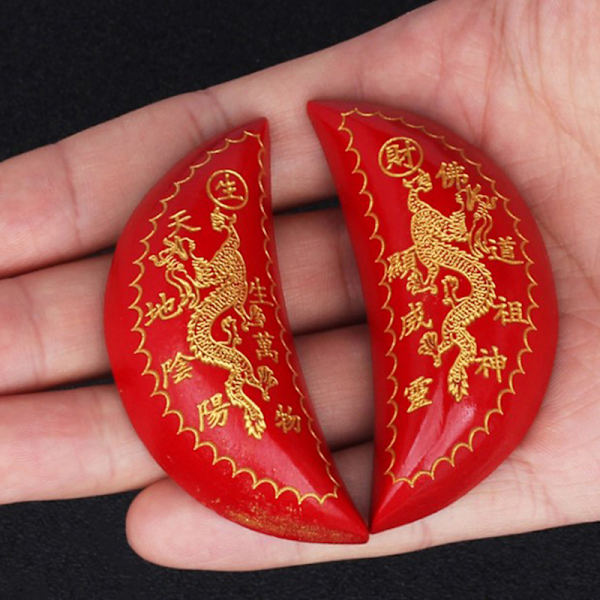 Holy Cups Wooden Divination Holy Cups Yin og Yang Cups Divinat A