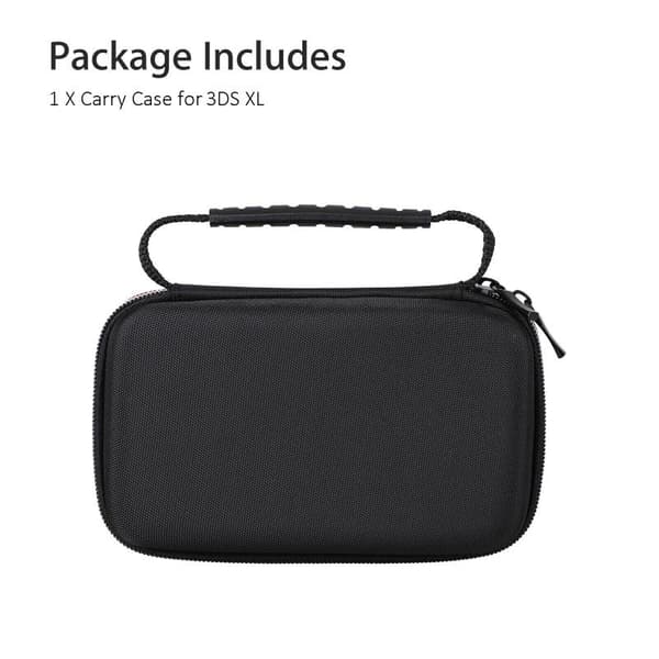 For Ny 3DS XL Hard Shell Bæreveske Bærbar Reiseveske P Black