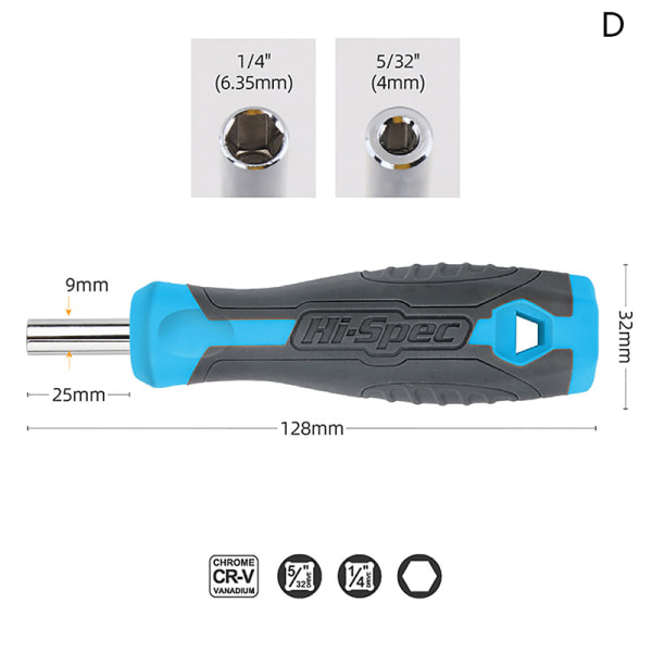 1/4 (6,35 mm) Spärrhållare Handtag Multifunctional Magnetic Bi D