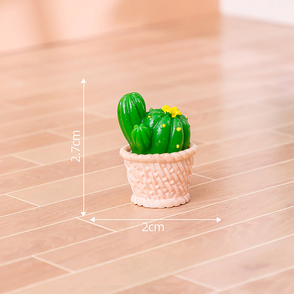 Mini Simulated Cactus Figurines Micro Landscape Desktop Car Das C