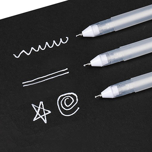 1/3 Stk 0,8mm Oily White Marker Pen Graffiti Penner Vanntett Pr 3PCS