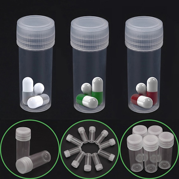 5 ml plastprovflaska provrör mini små flaskor ampuller St