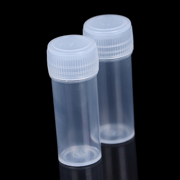 5 ml plastprøveflaske Reagensrør Mini små flasker hetteglass St
