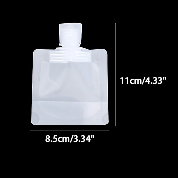 Transparent Clamshell Förpackningspåse Plast Stå Upp Pip Pouc 30ML