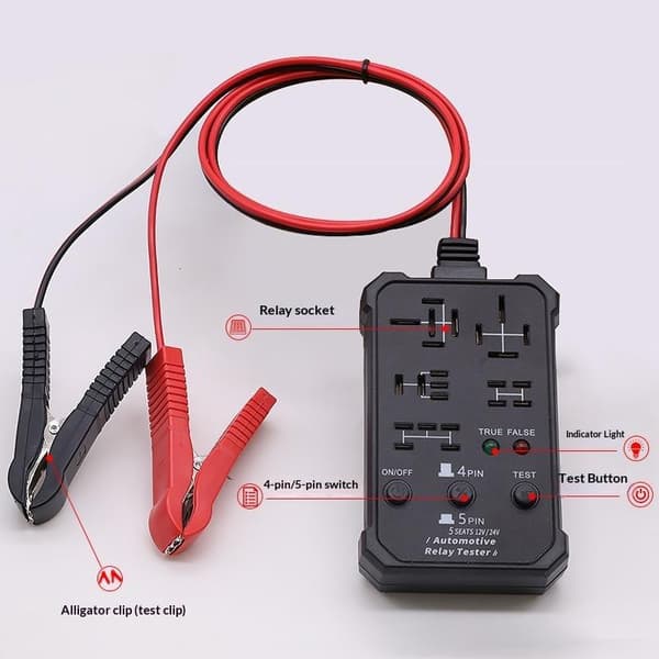 Bilrelétester Spenningstester Bilbatteriinspeksjon