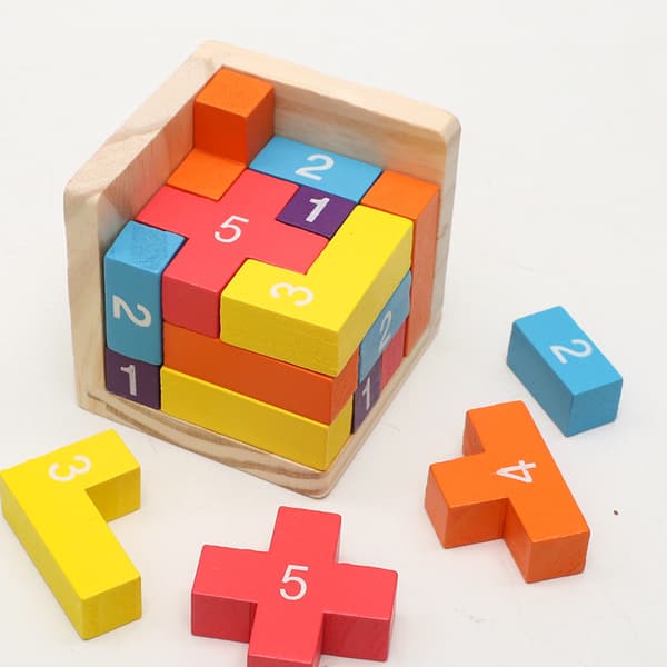 Fargerike treklosser-puslespill Multicolor