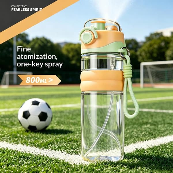 800 ml suihkepullo, vuotamaton kannettava urheilupullo ulkokäyttöön Gray