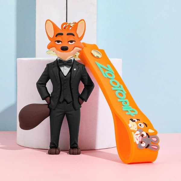 Tecknad Zootopia Nyckelring e Judy Nick PVC Figur Nyckelring Baksida A7