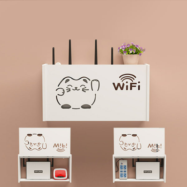 Trådløs Wifi Router Oppbevaringsboks Stue Stikkontakt Wifi Decora B