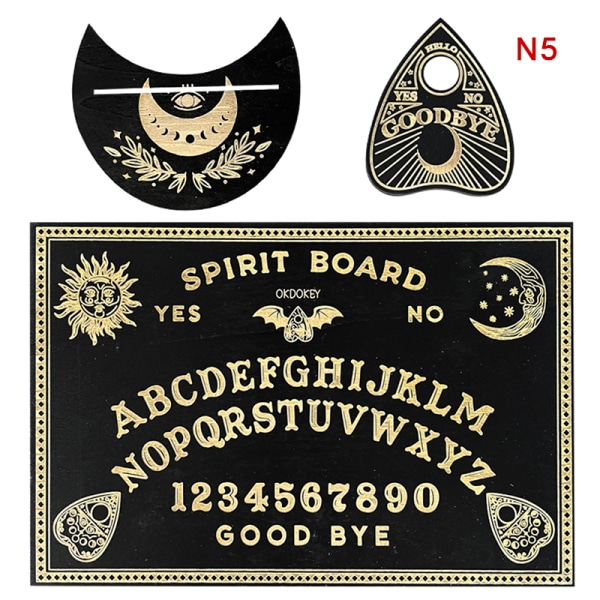Wooden Divination Pendel Board Gravert Magic Board Ouija 5