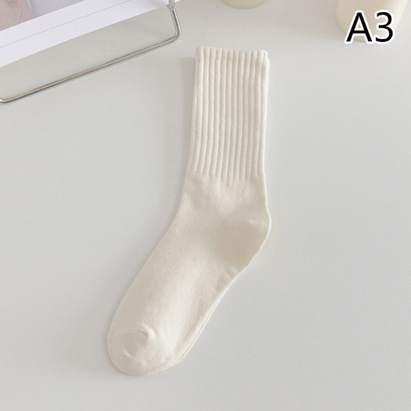 Sort Hvid Dame Sokker Efterår Vinter Mellemrør Sok n Ins T Beige