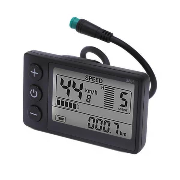Elcykel S866 LCD-display 24V 36V 48V Kontrollpanel Cykel 6 Cores