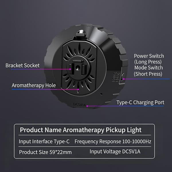RGB Fargerik Bil USB 5V Luftuttak Aromaterapi Pickup Lampe Amb A3