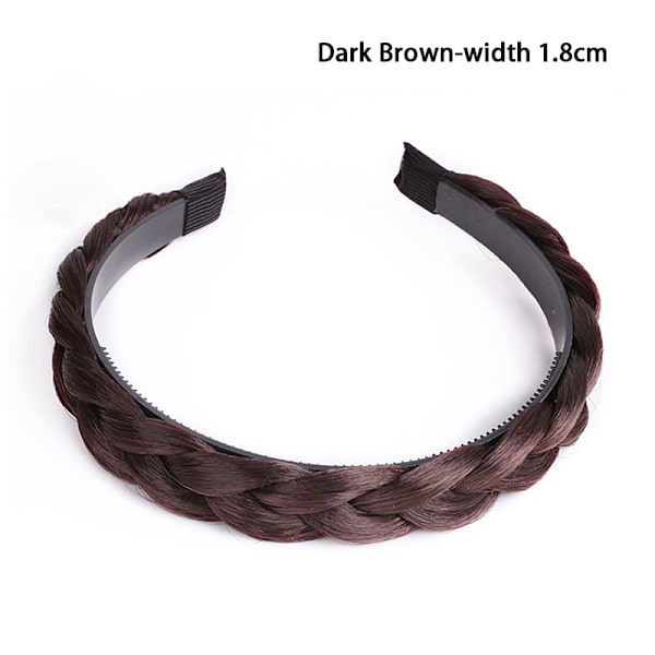 Fishbone Braid Lazy Wig Twist Braid otsapanta Bohemia naisten hiukset Dark brown 1.8cm