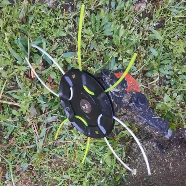 Stål gräsklipparhuvud gratis 4 linjer ersättning bensin/litium Fit Lithium Mower