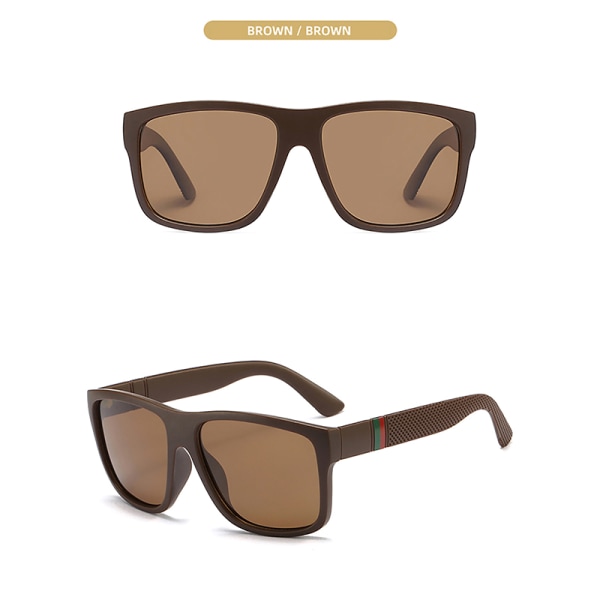 2023 polariserte solbriller menn High-End utendørs reise solglass dark brown